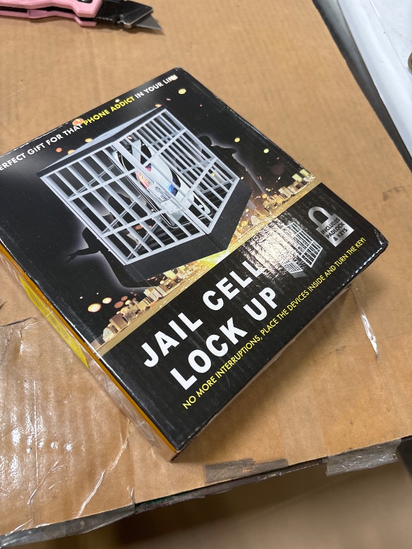 Photo 1 of Gemaxvoled Cell Phone Jail Lock Box, Mobile Phones Prison Lockable Cage for Classroom Family Time Party