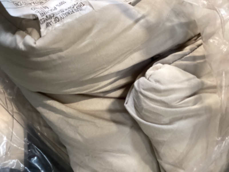Photo 1 of Bedsure King Comforter Set, Muted Linen Soft Prewashed Bedding for All Seasons, 3 Pieces GentleSoft Bed Set, 1 Lightweight Comforter (104"x90") and 2 Pillowcases (20"x36")