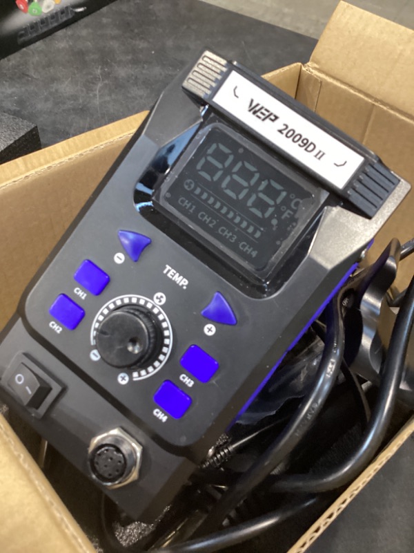 Photo 1 of WEP 2009D-II Hot Air Soldering Station, Hot Air Rework Station with Detachable Soldering Heat Gun, 4 Preset Channels, Digital LED Display, Adjustable Temperature 212-896°F, PID Temp Stabilization