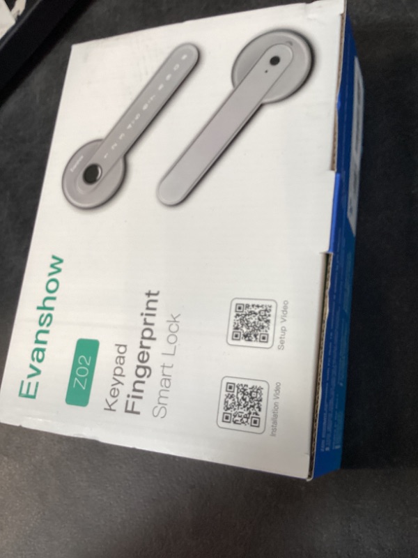 Photo 1 of Evanshow Fingerprint Door Lock Biometric Door Knob with Keypad Keyless Entry, Door Locks for Bedrooms, Home Hotel Office Apartment Silver