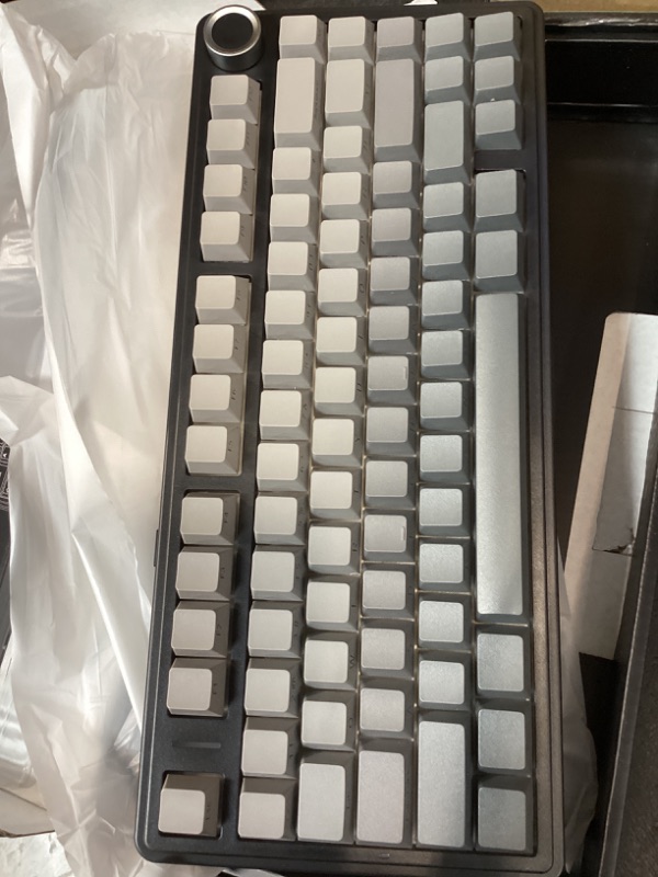 Photo 1 of AULA F75 Pro Wireless Mechanical Keyboard,75% Hot Swappable Custom Keyboard with Knob,RGB Backlit,Pre-lubed Reaper Switches,Side Printed PBT Keycaps,2.4GHz/USB-C/BT5.0 Mechanical Gaming Keyboards