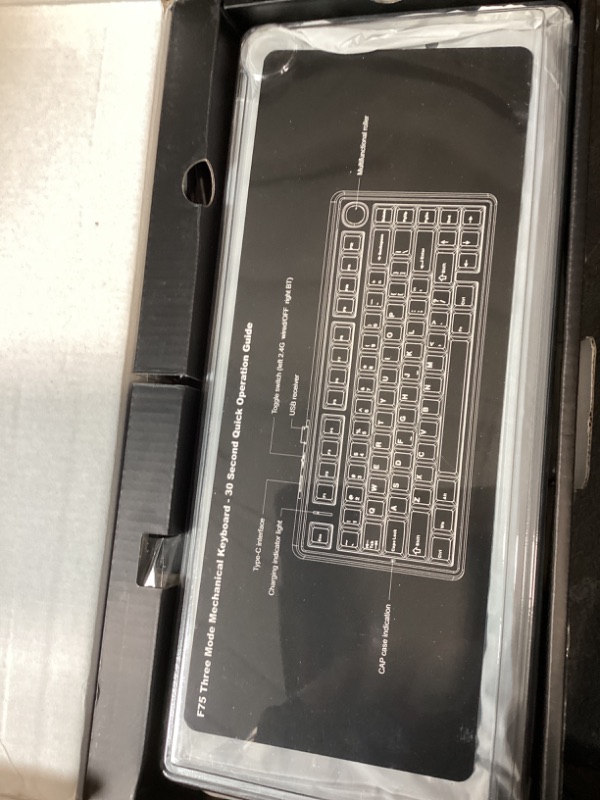 Photo 1 of AULA F75 Pro Wireless Mechanical Keyboard,75% Hot Swappable Custom Keyboard with Knob,RGB Backlit,Pre-lubed Reaper Switches,Side Printed PBT Keycaps,2.4GHz/USB-C/BT5.0 Mechanical Gaming Keyboards