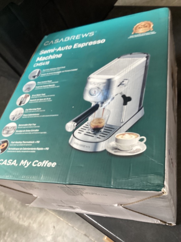 Photo 1 of CASABREWS CM5418 Compact Espresso Machine with Milk Frothing Steam Wand