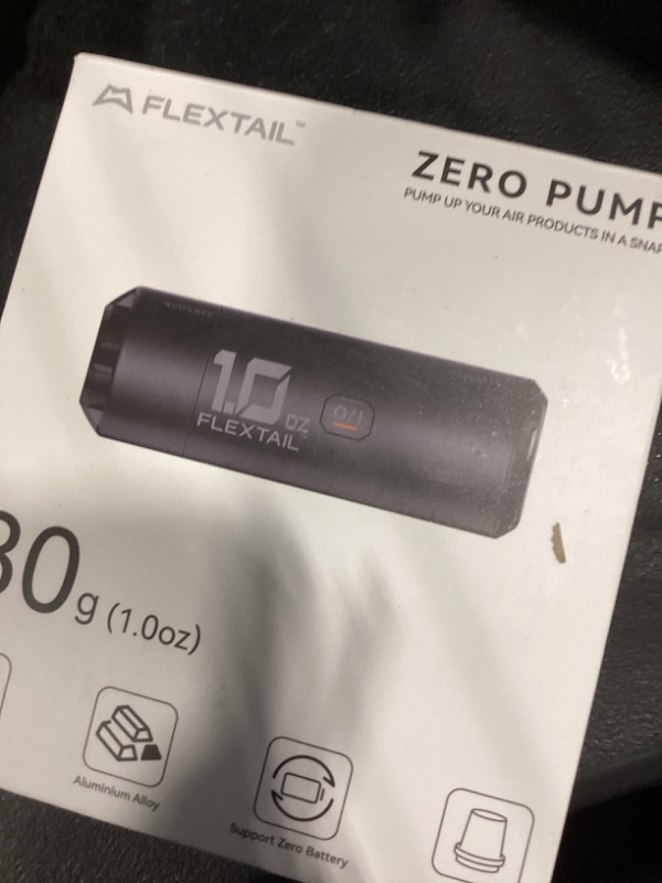 Photo 1 of FLEXTAILGEAR Zero Pump Air Pump for Inflatables, 1.2 oz Ultra-Mini Electric air Pump Portable Air Mattress Pump, Rechargeable Air Pump for Pool Floats Air Bed Air Mattress