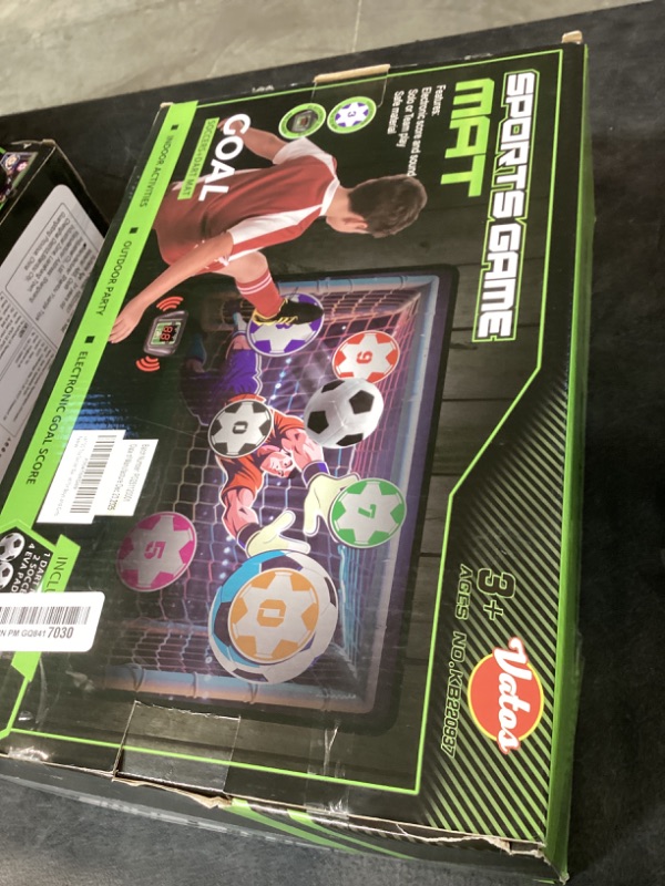 Photo 1 of VATOS Electronic Scoring Soccer Toy Game Set for Kids, Indoor Outdoor Soccer Training Target with Real-Time Scoring, 2 Modes, Fabric Goal and 2 Soft Balls, Fun Sport Birthday Ages 3+