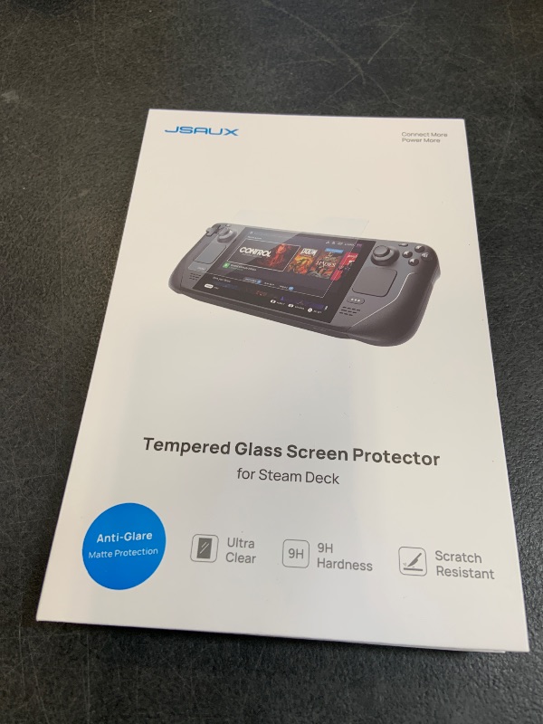 Photo 1 of JSAUX 2-Pack Anti Glare Screen Protector for Steam Deck, 9H Hardness Matte Tempered Glass for Steam Deck OLED with Guiding Frame, Scratch Resistant, Comes with Toolkits