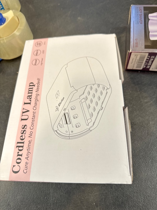 View 2 of JDiction UV Light for Resin, Wireless UV Resin Lamp with 48 LED Beads, Long Time Setting (1min, 3min, 5min, 10min), Rechargeable 48W Powerful Cordless Curing Tool for Jewelry Making Crafts