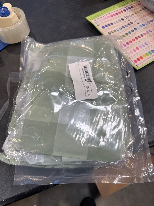 Photo 1 of 3 Pack Sage Green Gingham Tablecloths, 54 x 108 Inch Party Table Covers