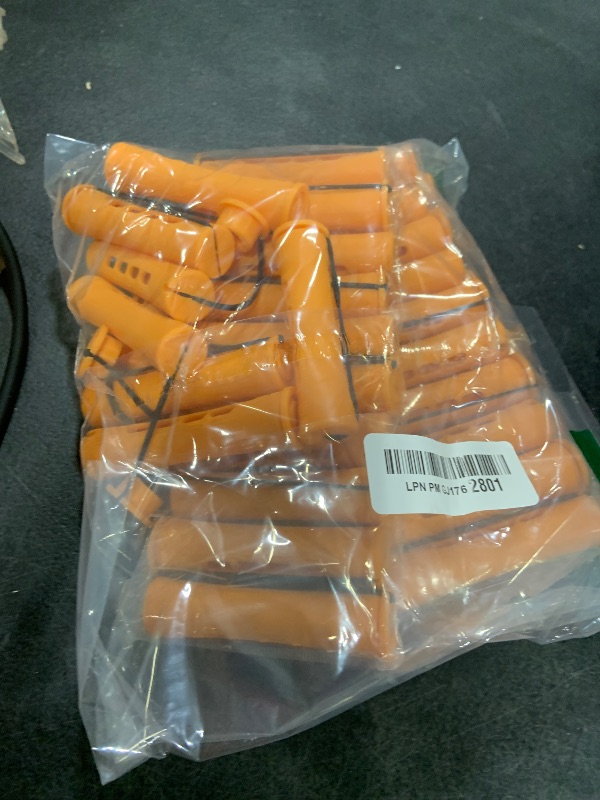 Photo 1 of 40pcs Cold Wave Perm Rods Set for Women's Long & Short Natural Hair - Plastic Orange Rollers for Curling and DIY Hairdressing