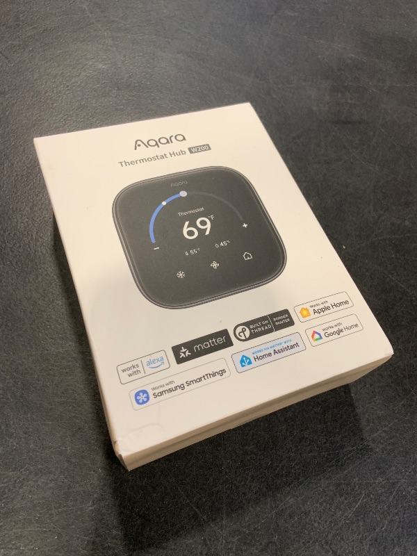 Photo 1 of Aqara Smart Thermostat W200 with Apple Adaptive Temperature & Clean Energy Guidance, 4" Touchscreen, Matter Controller, Built-in Radar Sensor, Works with Apple Home, Siri, Google Assistant, Alexa