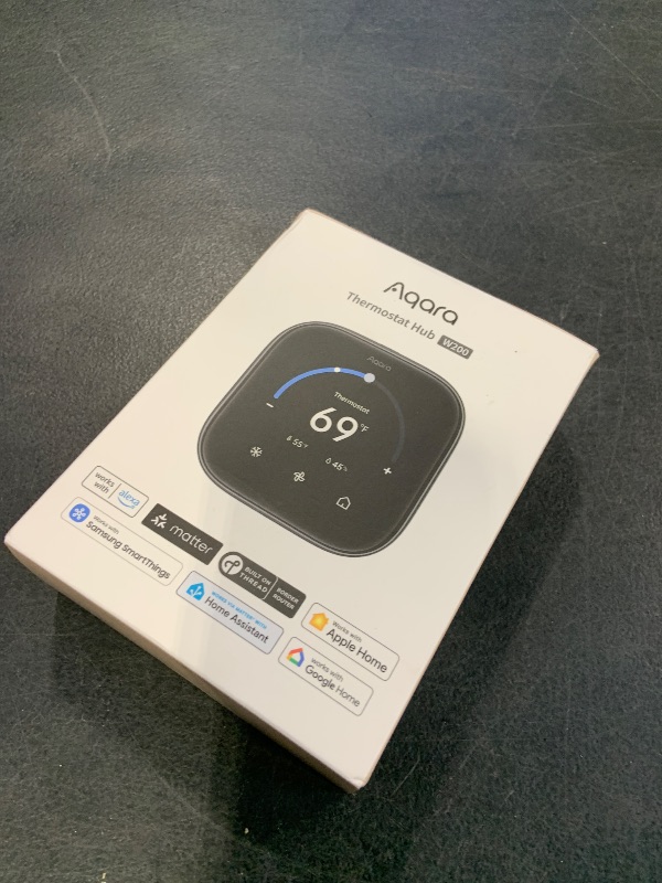 Photo 1 of Aqara Smart Thermostat W200 with Apple Adaptive Temperature & Clean Energy Guidance, 4" Touchscreen, Matter Controller, Built-in Radar Sensor, Works with Apple Home, Siri, Google Assistant, Alexa