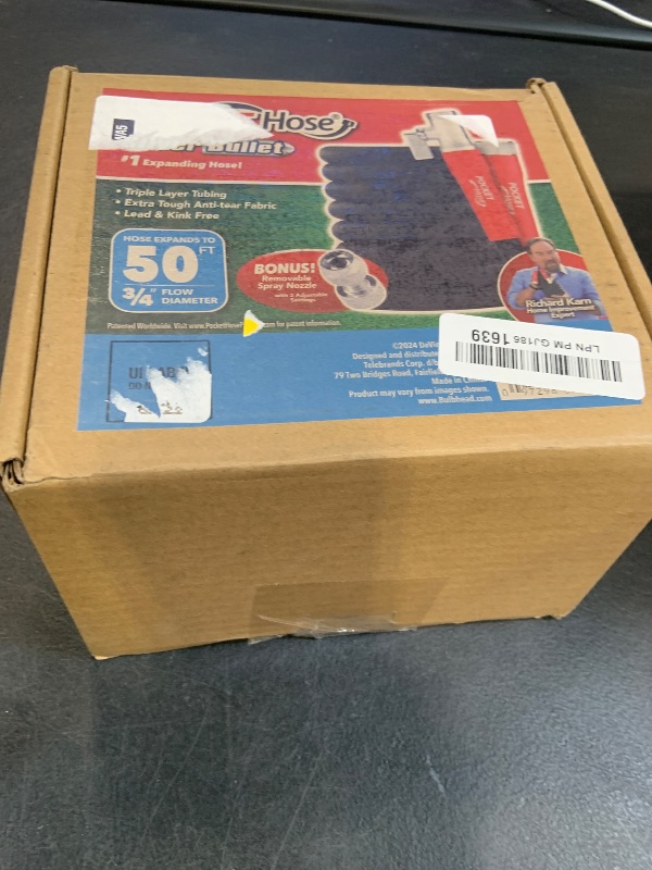 View 3 of Pocket Hose 50 FT Silver Bullet 2.0 Expandable Garden Hose w/Turbo Shot Nozzle, AS SEEN ON TV, Lead-Free, Solid Aluminum Connectors, Easy On/Off Valve, Kink-Free, Leak-Proof