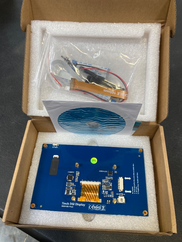 Photo 1 of Hosyond 7 Inch Touchscreen IPS DSI Display Compatible with Raspberry Pi 5/4/3, 800x480 Pixel Capacitive Screen MIPI Driver-Free Interface