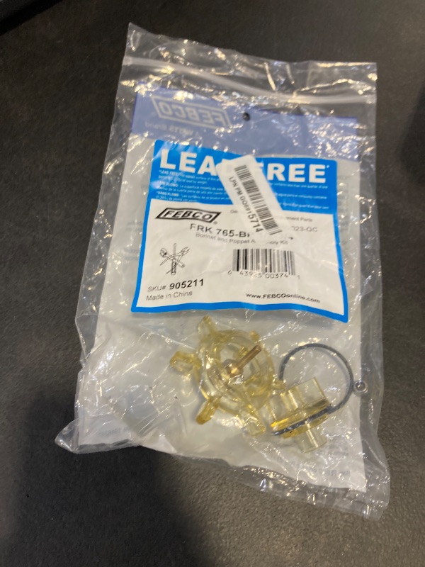 Photo 1 of Febco RK-765 Series 1/2" and 3/4" Bonnet and Poppet Assembly Kit, Includes O-ring, E-ring, Washer, Stem, Rubber Disc, Genuine Factory Replacement Parts