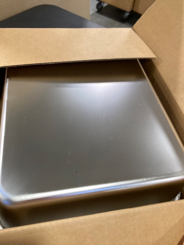 Photo 1 of AIPERRO Stainless Steel Litter Box | XL Enclosed Cat Litter Boxs with Lid for Big Cats | High Sided, Anti-Urine Leakage | Non-Stick Bottom & Includes Litter Mat & Metal Scoop (Silver Gray, Small)