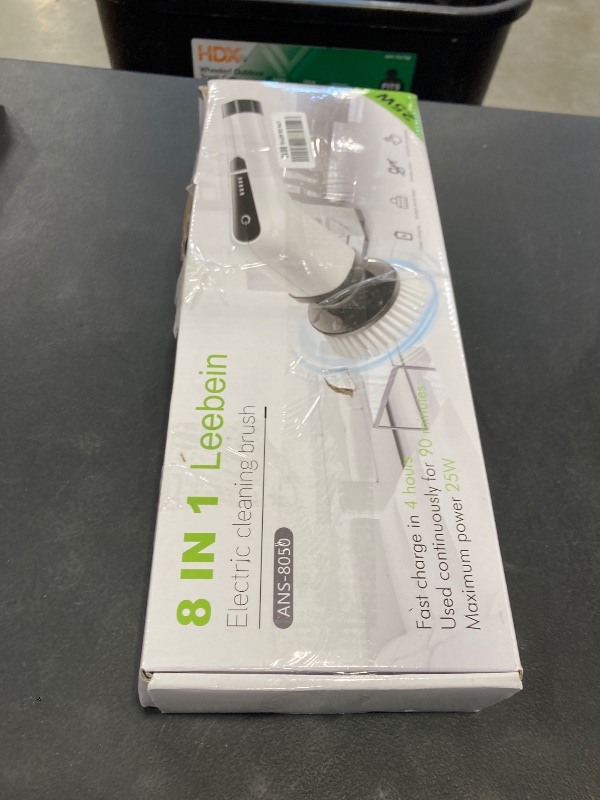 View 3 of Leebein Electric Spin Scrubber, Cordless Cleaning Brush with 8 Replaceable Brush Heads, Tub and Floor Tile 360 Power Scrubber Dual Speed with Adjustable & Detachable Handle for Bathroom Kitchen Car