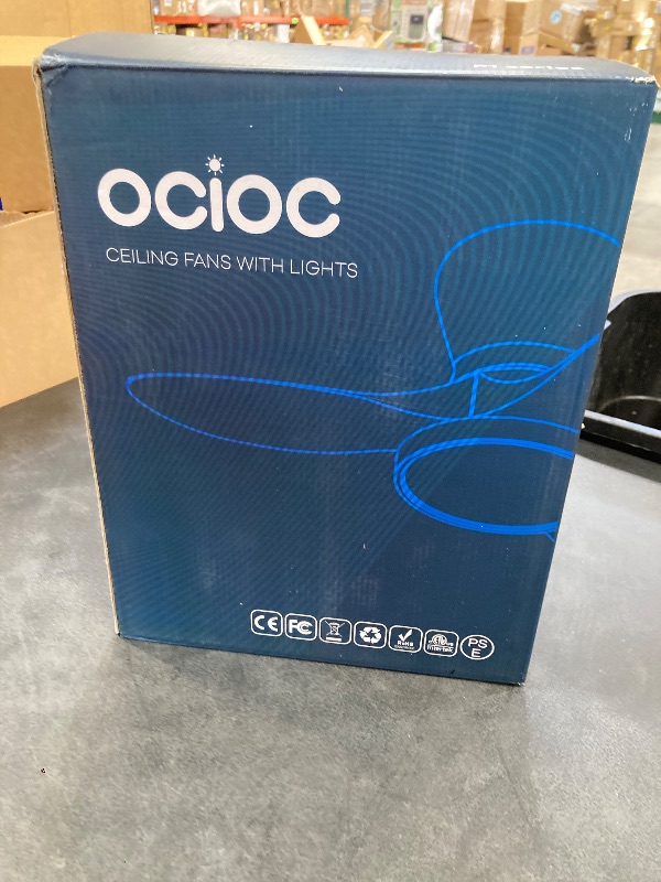 Photo 1 of ocioc Quiet Ceiling Fan with LED Light DC motor 32 inch Large Air Volume Remote Control White for Kitchen Bedroom Dining room Patio