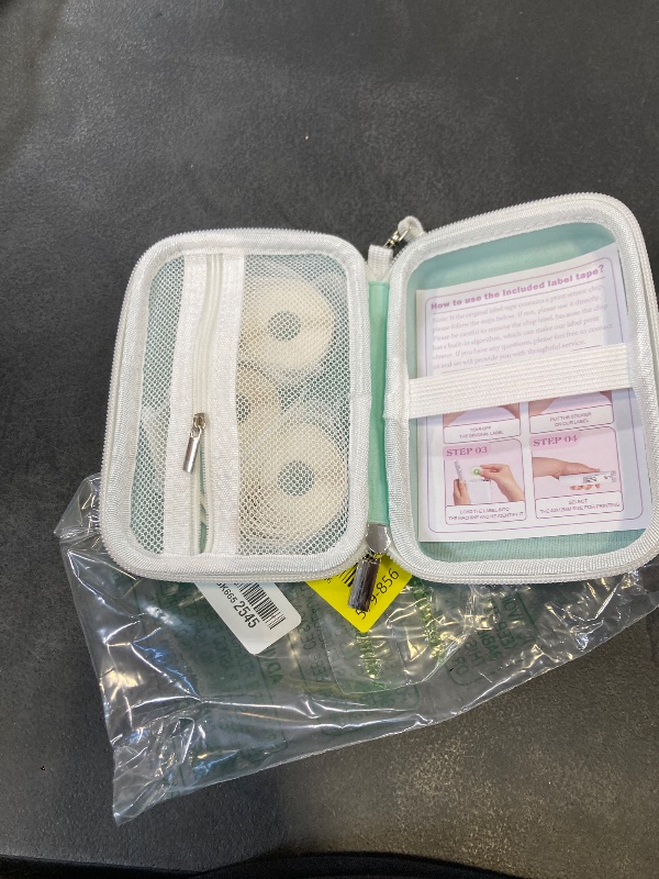 Photo 1 of Teyomi Case Compatible with NELKO P21, for NIIMBOT D110, for JADENS D110 Label Maker with 3 Roll Label Tape(Label Paper 1/2" x 1 1/2" (12mm X 40mm))-Hard Shell Storage Bag-Green