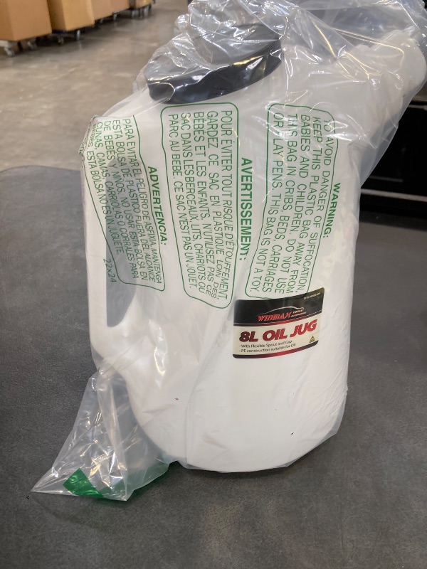 Photo 1 of Oil Dispenser, 8 Quart, Translucent, Bottle with Spout Cap, Automotive Oil Container