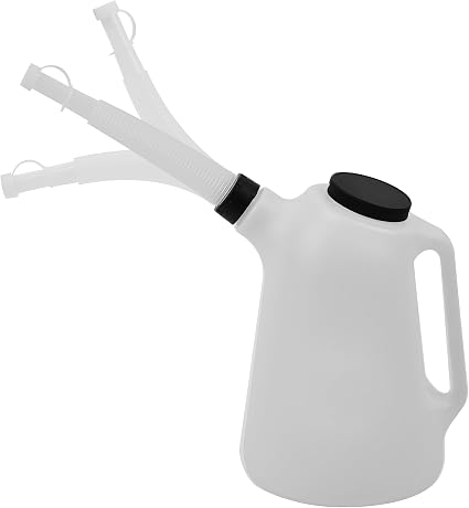 Photo 1 of Oil Dispenser, 8 Quart, Translucent, Bottle with Spout Cap, Automotive Oil Container