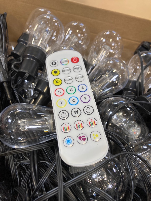 Photo 1 of AILBTON RGB+IC 400FT Outdoor String Lights Bulbs IP67 Waterproof LED Color Changing Smart App Hanging Shatterproof Light with Remote Controller for Outside, Patio, Backyard, Garden, Party