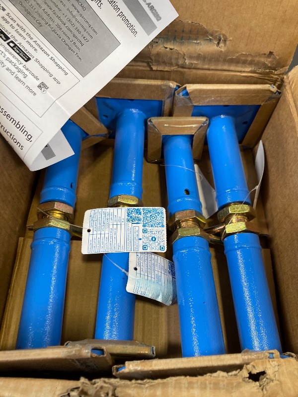 Photo 1 of Adjustable House Jacks for Leveling - Q355B Carbon Steel Floor Jack, 11.5-20inch Bidirectional Thread Adjustable Jack with 10000lb Load Capacity for Attic, Roof Beam & Stair Platform, Rust Proof
