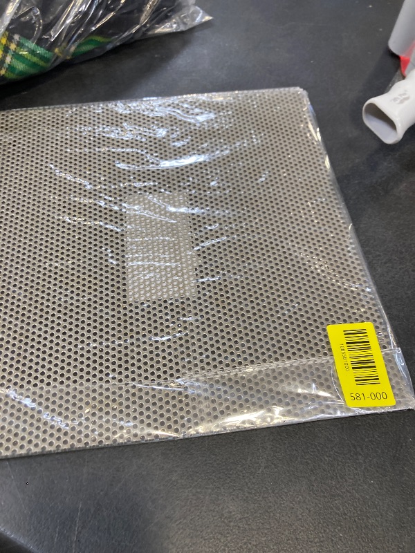 Photo 1 of Perforated Sheet Stainless Steel Perforated Metal Sheet 11.8" x 11.8" Stainless Steel Preforated, 0.12" Hole, 0.06" Thickness