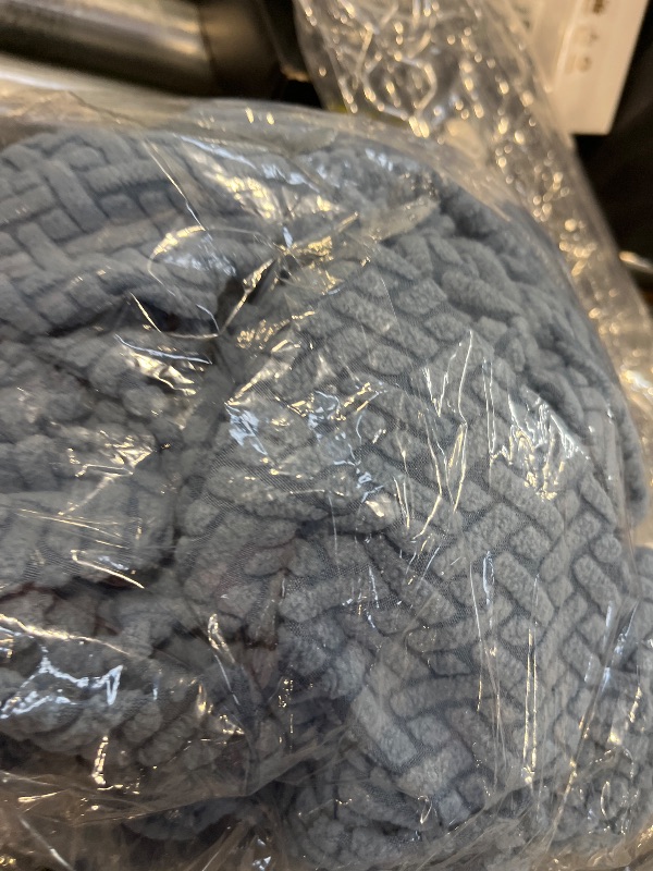 Photo 1 of Yoovat Couch Cushion Covers for Sofa Couch Covers Wear-Resistant Universal Sofa Cover Washable Stretch for Sectional Slipcovers (Texture-Blue,Large Single Seat Cover)