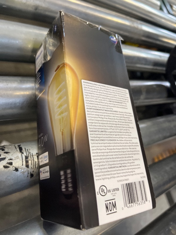 View 2 of Philips Hue 7W ST19 White Ambiance LED Smart Vintage Edison Filament Bulb, Warm - Pack of 1 - E26 - Control with App - Compatible with Alexa, Google Assistant and Apple HomeKit