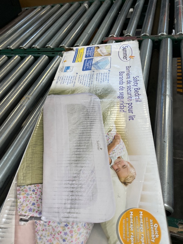 Photo 1 of Summer Infant Single Fold Safety Bedrail, White, Metal and Fabric Bedrail for Toddlers, 42.5” Long, Fits Twin, Full, and Queen Beds and Accommodates Thick Mattresses and Platform Beds