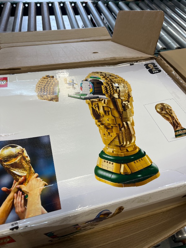 Photo 1 of LEGO Editions FIFA World Cup Official Trophy Building Set - Kit for Display in Bedroom, Home Office, Book Shelf - Soccer Fans Collectible - W/World Cup 2026 Minifigure - Gift for Birthdays - 43020