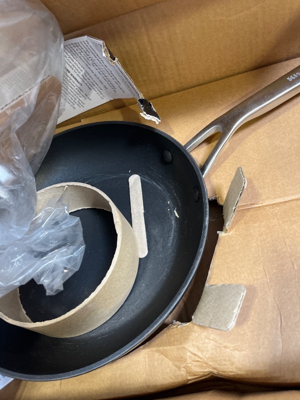 Photo 1 of KitchenAid Hard-Anodized Induction 10 Inch Frying Pan with Lid, Matte Black