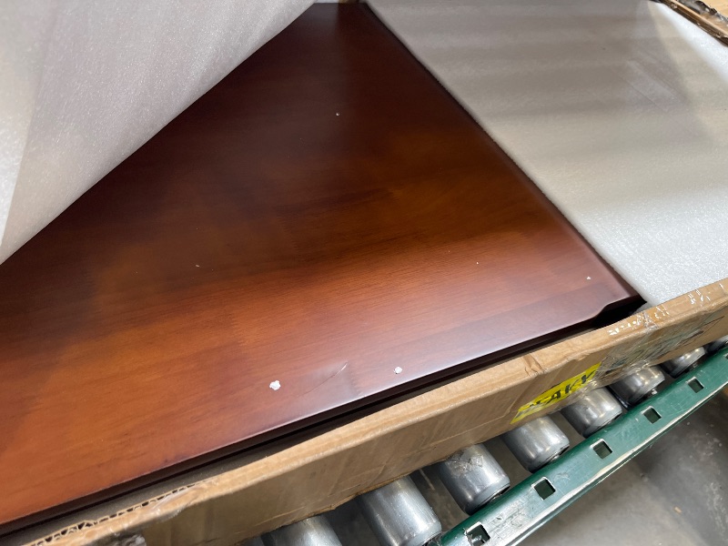 Photo 1 of Vintage Solid Wood Writing Desk - 47.2" Mid Century Modern Desk with 2 Drawers, Wooden Computer Desks for Home Office, Large Secretary Desks, Traditional Vanity Dressing Table for Bedroom, Walnut