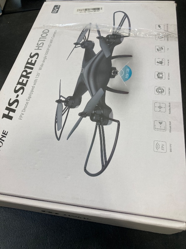 Photo 1 of Holy Stone HS110D FPV RC Drone With 1080P HD Camera Live Video 120 Wide Angle WiFi Quadcopter With Gravity Sensor, Voice Control, Gesture Control, Altitude Hold, Headless Mode, 3D Flip RTF 2 Batteries
