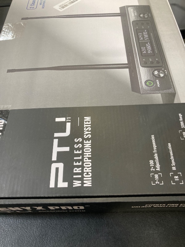 Photo 1 of Phenyx Pro Wireless Microphone System, Dual Wireless Mics,w/ 2 Handhelds, Auto Scan,2x100 UHF Frequencies,328ft Range,Dynamic Microphone for Singing, Karaoke, Church(PTU-71-2H)