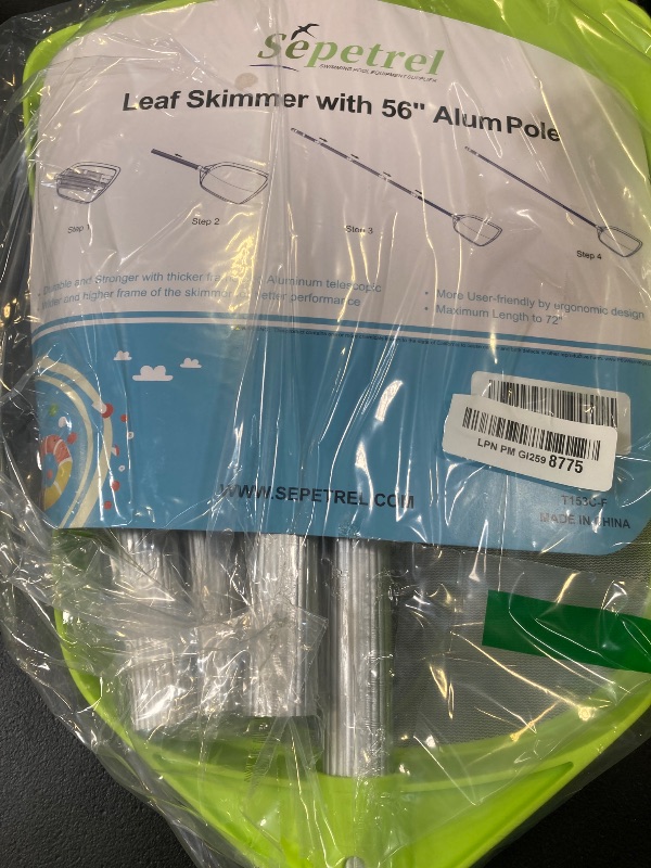 Photo 1 of Sepetrel Pool Skimmer Net- Total Length 72 inches Ultral Fine Mesh Rake with Pole,Accessories for Cleaning Inground/Above Ground Swimming Pool, Pond,Spa and Hot Tub Leaf Debris