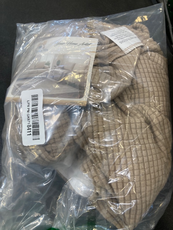 Photo 1 of H.VERSAILTEX Super Stretch Individual Seat Cushion Covers Sofa Covers Couch Cushion Covers Slipcover Sets Thick Jacquard Textured Twill Fabric (1 Piece Chair Cushion Cover, Sand)