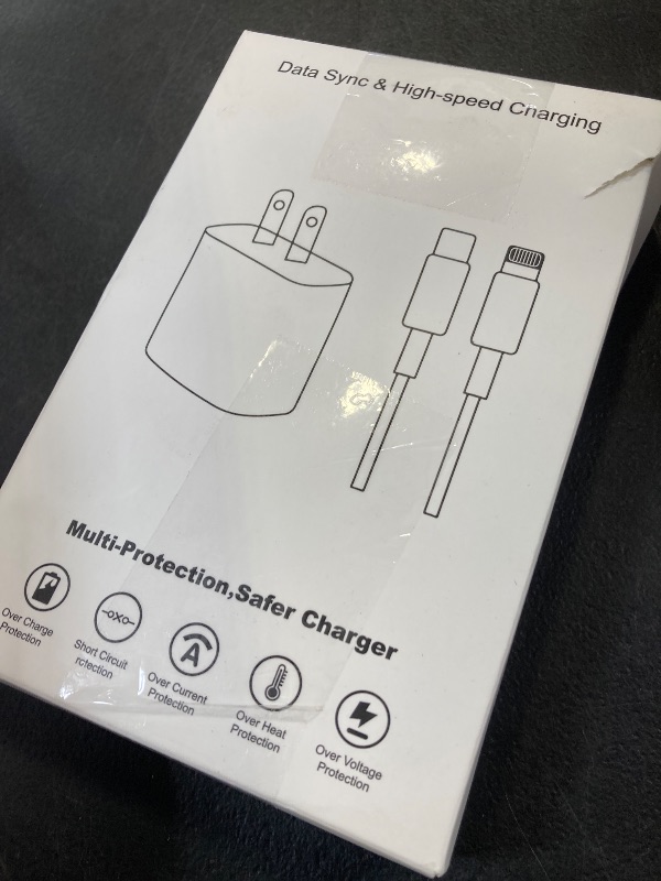 Photo 1 of 10Foot Fast iPhone Charging Cable,3-Pack Super Fast i Phone Charger USB C Charging Block Wall Charger PD Adapter with 10FT Type C to Lightning Cable Cord for iPhone 14/13/12/11ProMax/XS Max/XS/XR/8/SE