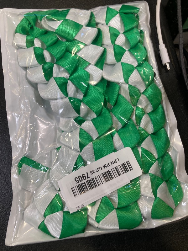 Photo 1 of Graduation Lei Penta Angel 2023 Braided Graduation Ribbon Lei Honor Cord Gift for High School College Student Grad Party Decoration (Green, White)