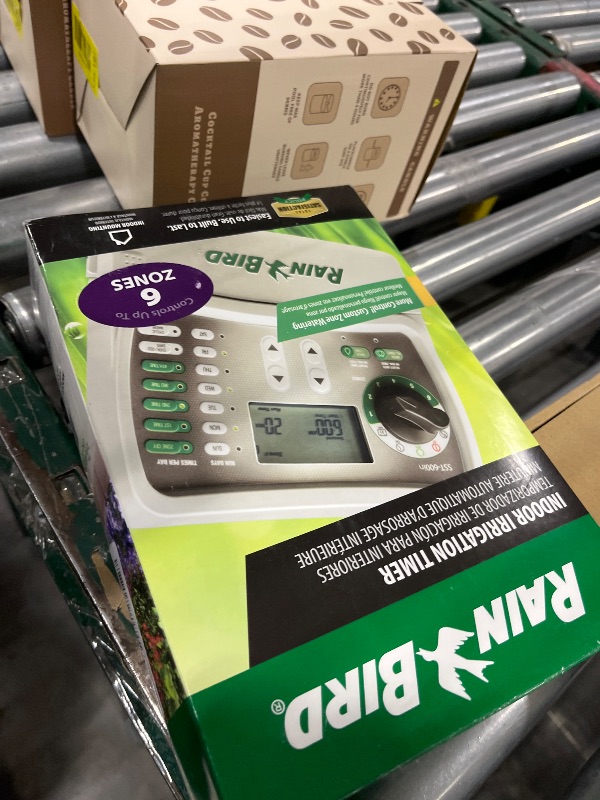 View 2 of Rain Bird SST600IN Simple-to-Set Indoor Sprinkler/Irrigation System Timer/Controller, 6-Zone/Station (This New/Improved Model Replaces SST600I),Gray/Green