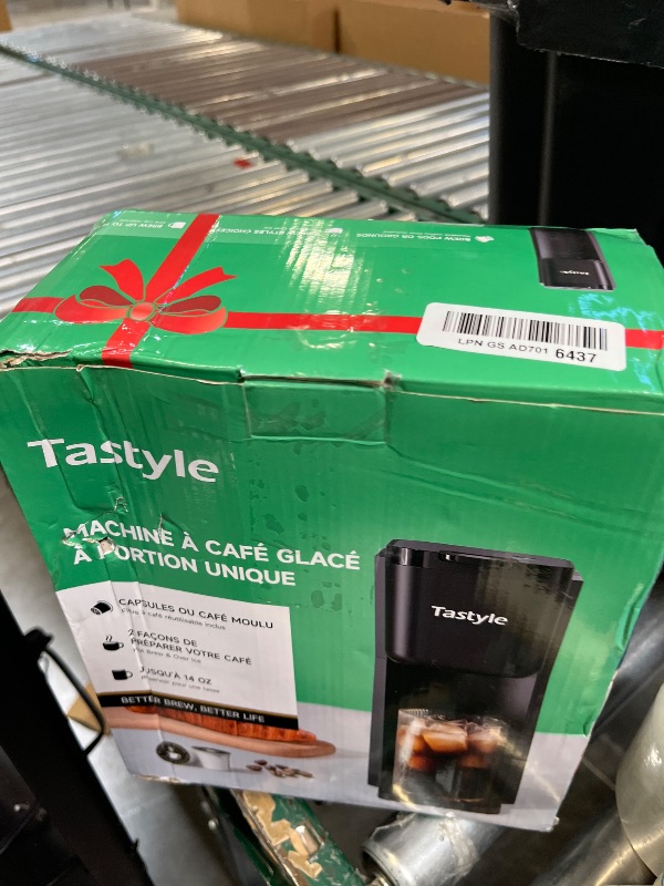 Photo 1 of Tastyle Mini Hot and Iced Coffee Maker Single Serve, for K Cup and Ground, 6 to 14 Oz Brew Sizes, with Recipe Book, for Home, Travel, RV, Office and Dorm,Classic Black (2.0 Version)
