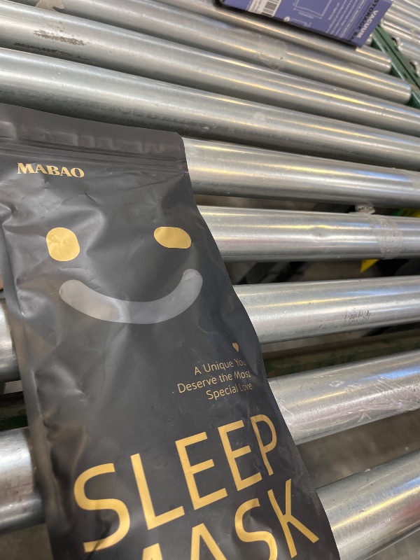 Photo 1 of MABAO Sleep Mask for Side Sleeper, Eye Mask for Sleeping Women Men, 3D Contoured Cup No Eye Pressure 100% Light Blocking Sleeping Mask with Adjustable Strap Night Blindfold Flight, Travel, Nap, Black