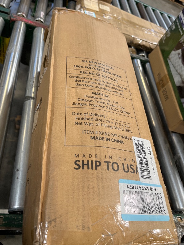 Photo 1 of EGOHOME 2 Inch Twin XL Memory Foam Mattress Topper- Cooling Gel Infused