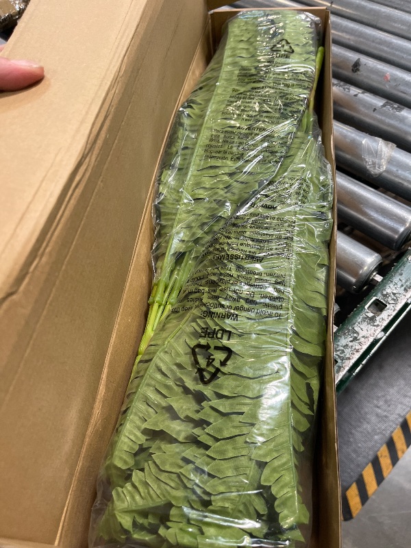 Photo 1 of Richeerca 35" Fake Ferns UV-Resistant Large Bush Plants for Outdoors