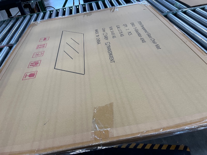 Photo 1 of Koonmi Tempered Glass Chair Mat 40"x48" - Clear, Hard Floor & Carpet