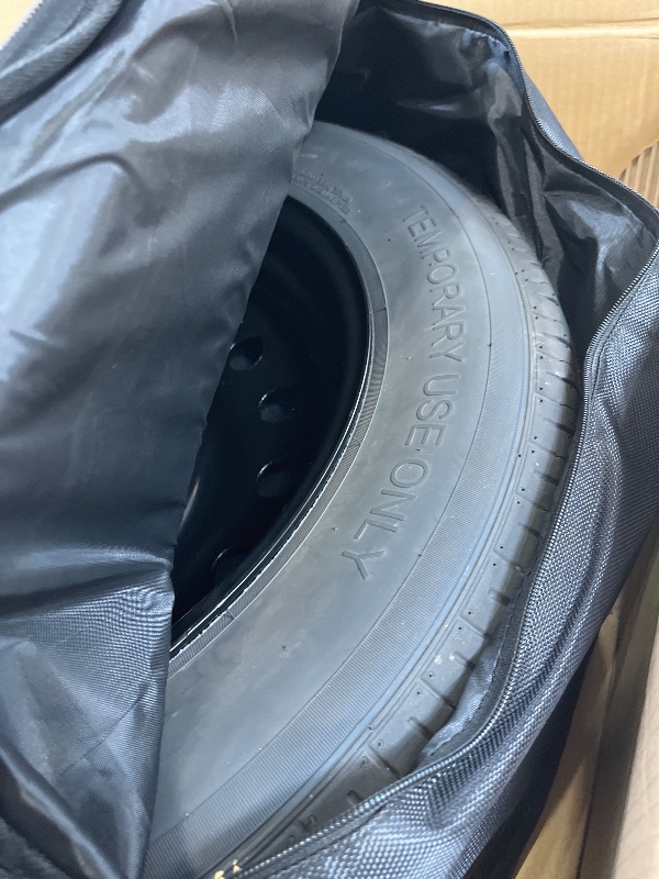 Photo 1 of Gleyi Spare Tire Kit Compatible with 2020-2026 Model Y - Includes 18x4 Rim, 155/85R18 Spare Wheel, 28.5” Rolling Diameter, Includes car Jack kit and Spare tire Carrying Case