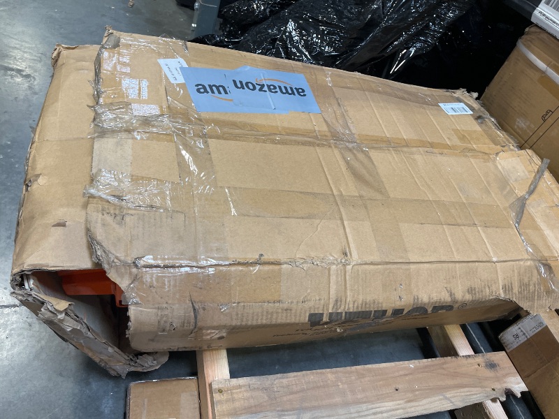 Photo 1 of VEVOR TF15 Hydraulic Lift Table Cart, 330lbs Capacity 28.5" with 4 Wheels and Non-Slip Pad, for Material Handling and Transportation, Orange