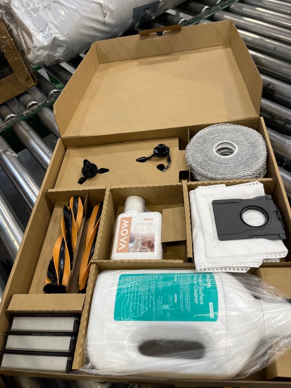 Photo 1 of MOVA V50 Ultra Complete Robot Vacuum and Mop, 24,000Pa Suction, Zero Tangling Duobrush, 2.28in Obstacle Overcoming, FlexiRise Navigation, 176°F Hot Water Mop Self-Cleaning & Fast Hot Air Drying, Black