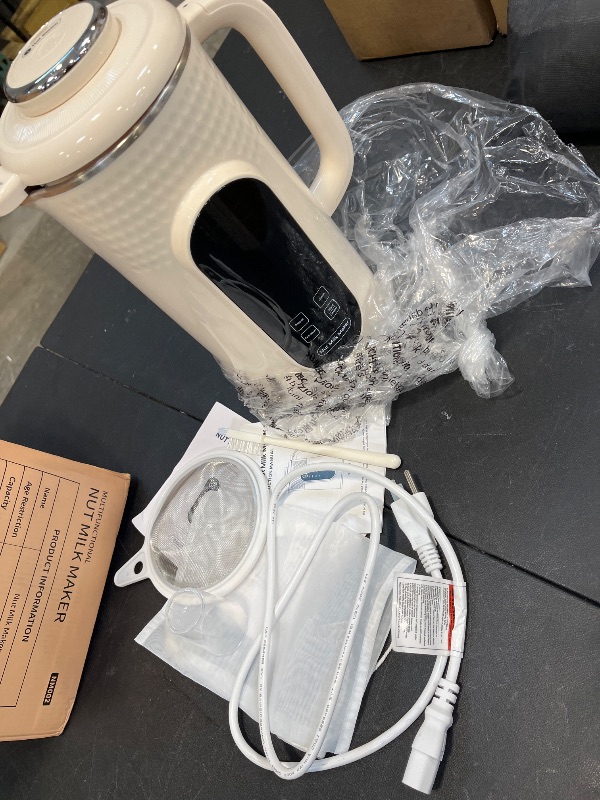 Photo 1 of 10 in 1 Nut Milk Maker Machine, 42oz IMD Screen Almond Milk Maker, Soy Milk Maker with Self-Cleaning, Delay Start, Keep Warm, Boil Water, Automatic Plant-Based Milk Maker for Soybean, Oat, Coconut