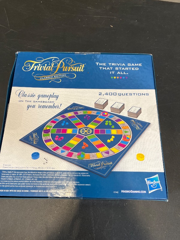 Photo 1 of Trivial Pursuit Classic Edition Board Game for Adults and Teens Ages 16 and Up, Trivia Game for 2-6 Players
